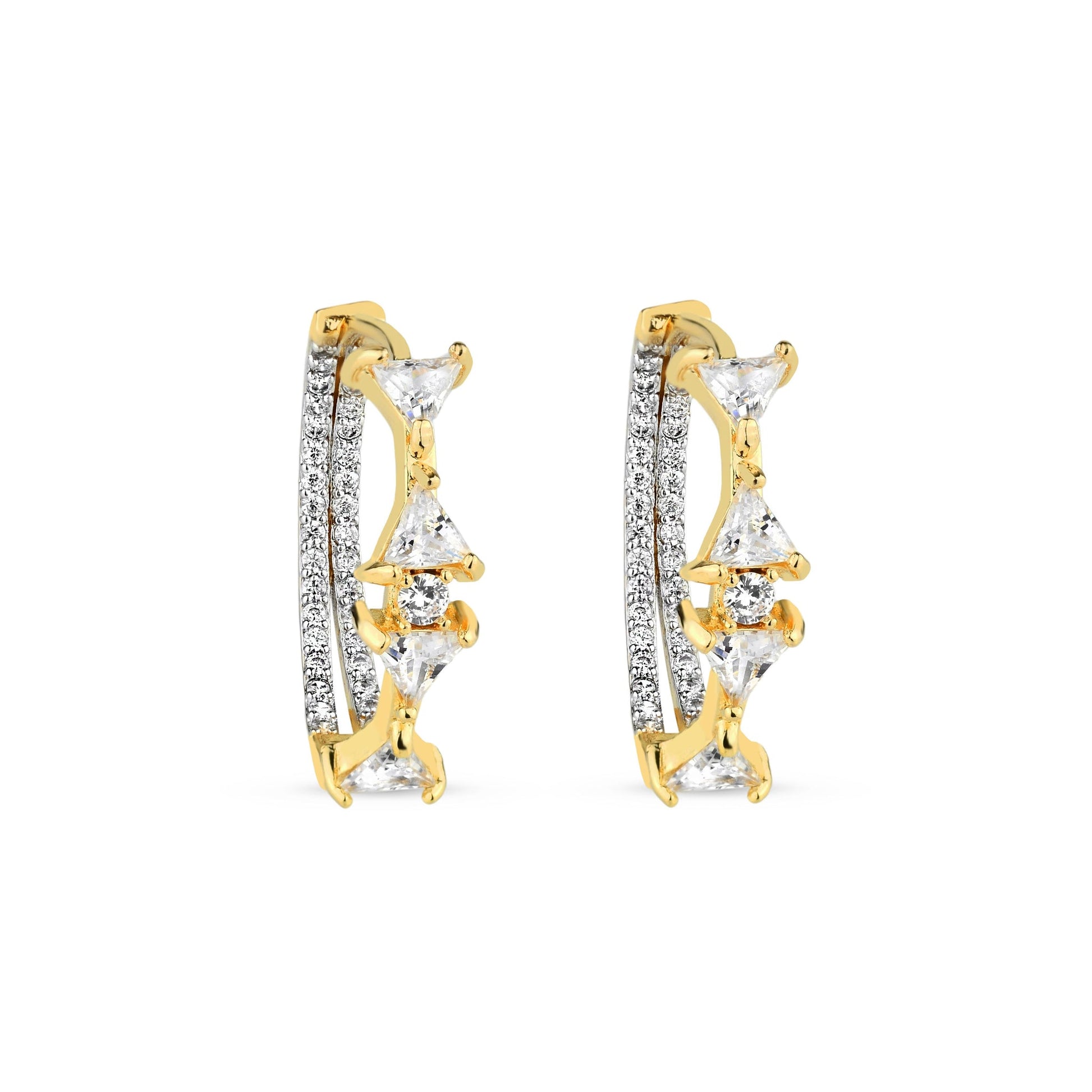 Royal Perfection II, earrings in 18k gold filled on palladium base
