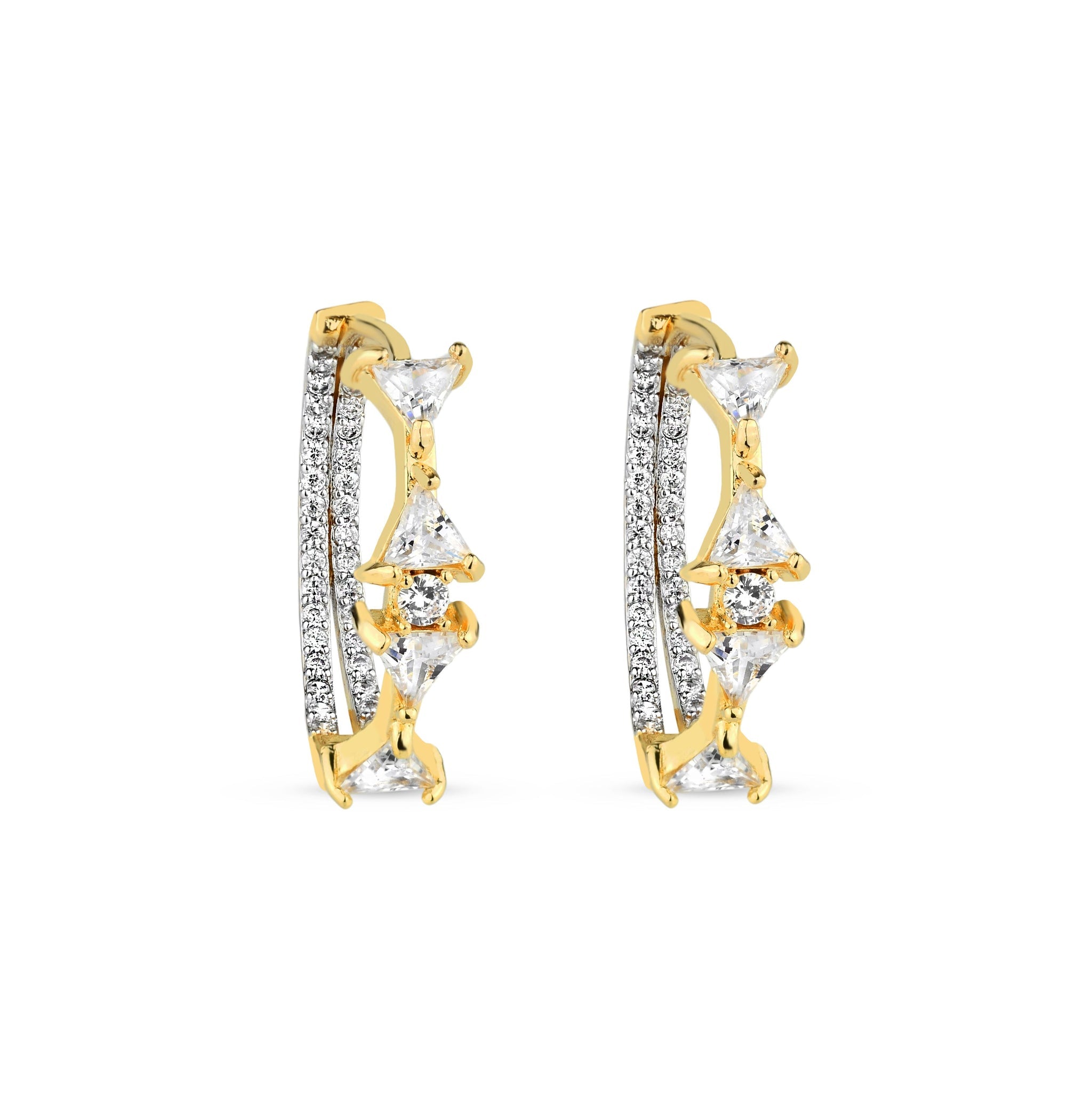 Royal Perfection II, earrings in 18k gold filled on palladium base