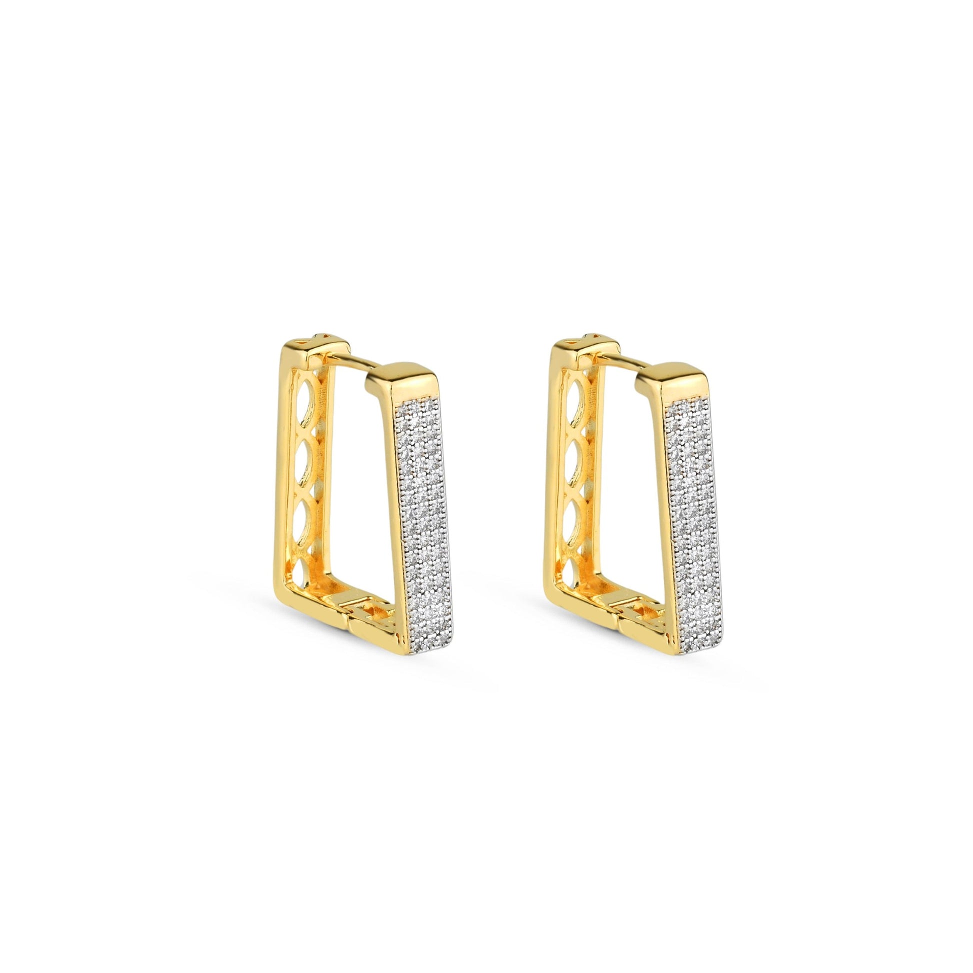 Strength & Elegance, earrings in 18k gold filled on palladium base