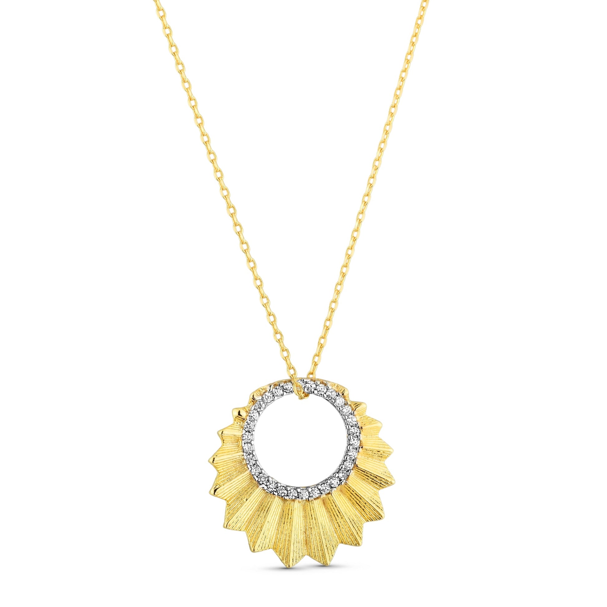 Fatal Flame Necklace in 18k gold filled on palladium base