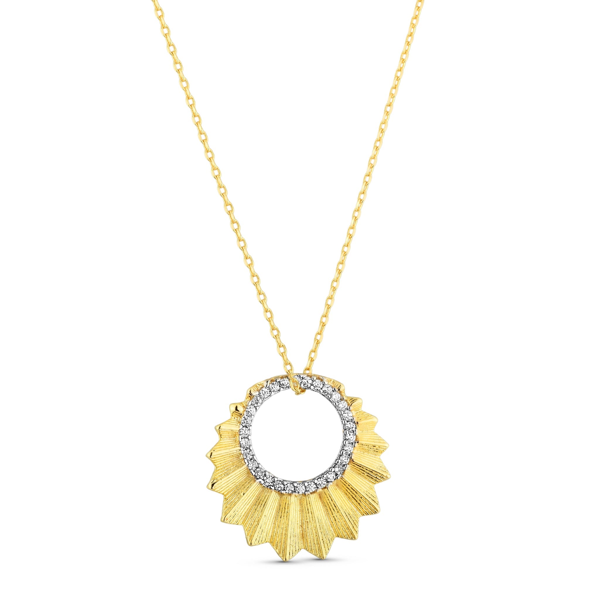 Fatal Flame Necklace in 18k gold filled on palladium base
