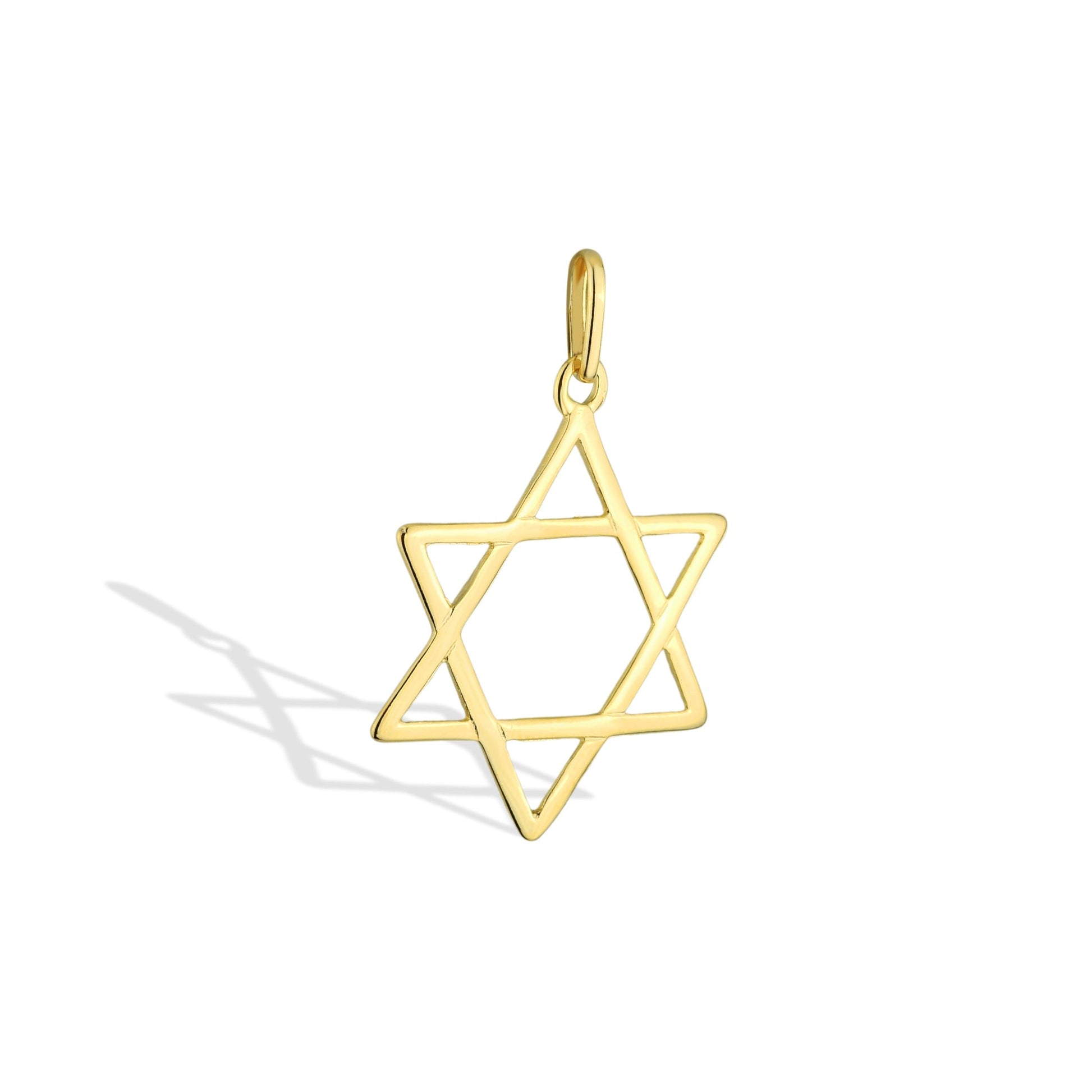 Star of David II, pendant in 18k gold filled on palladium base