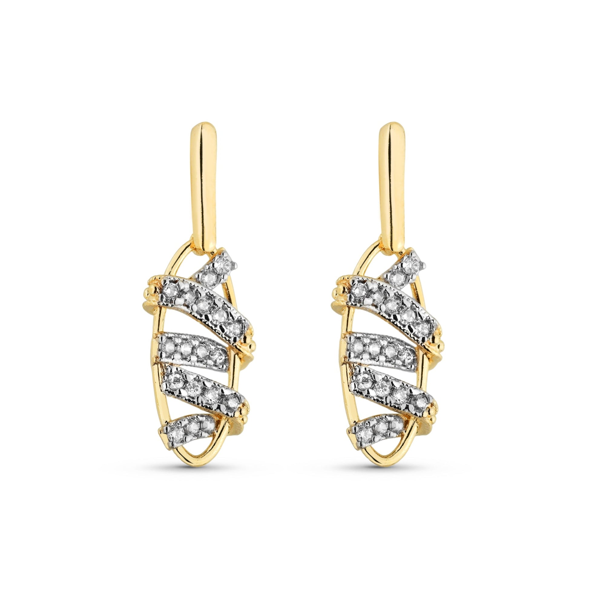 Ballerina Earrings in 18k gold filled on palladium base