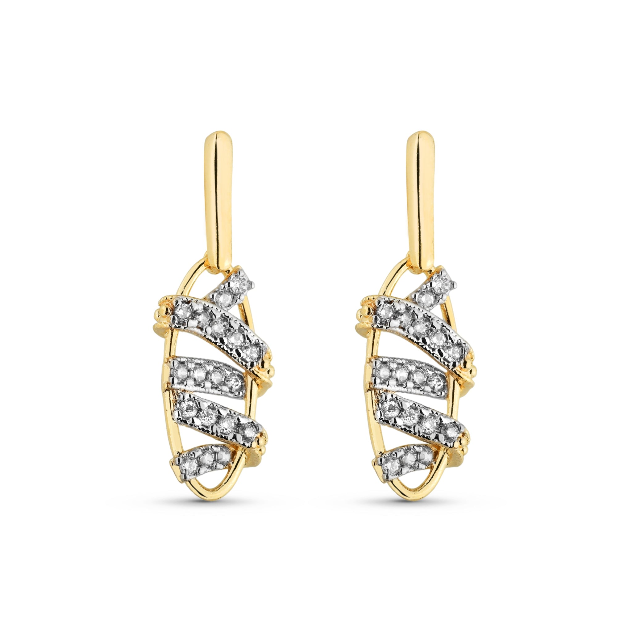 Ballerina Earrings in 18k gold filled on palladium base