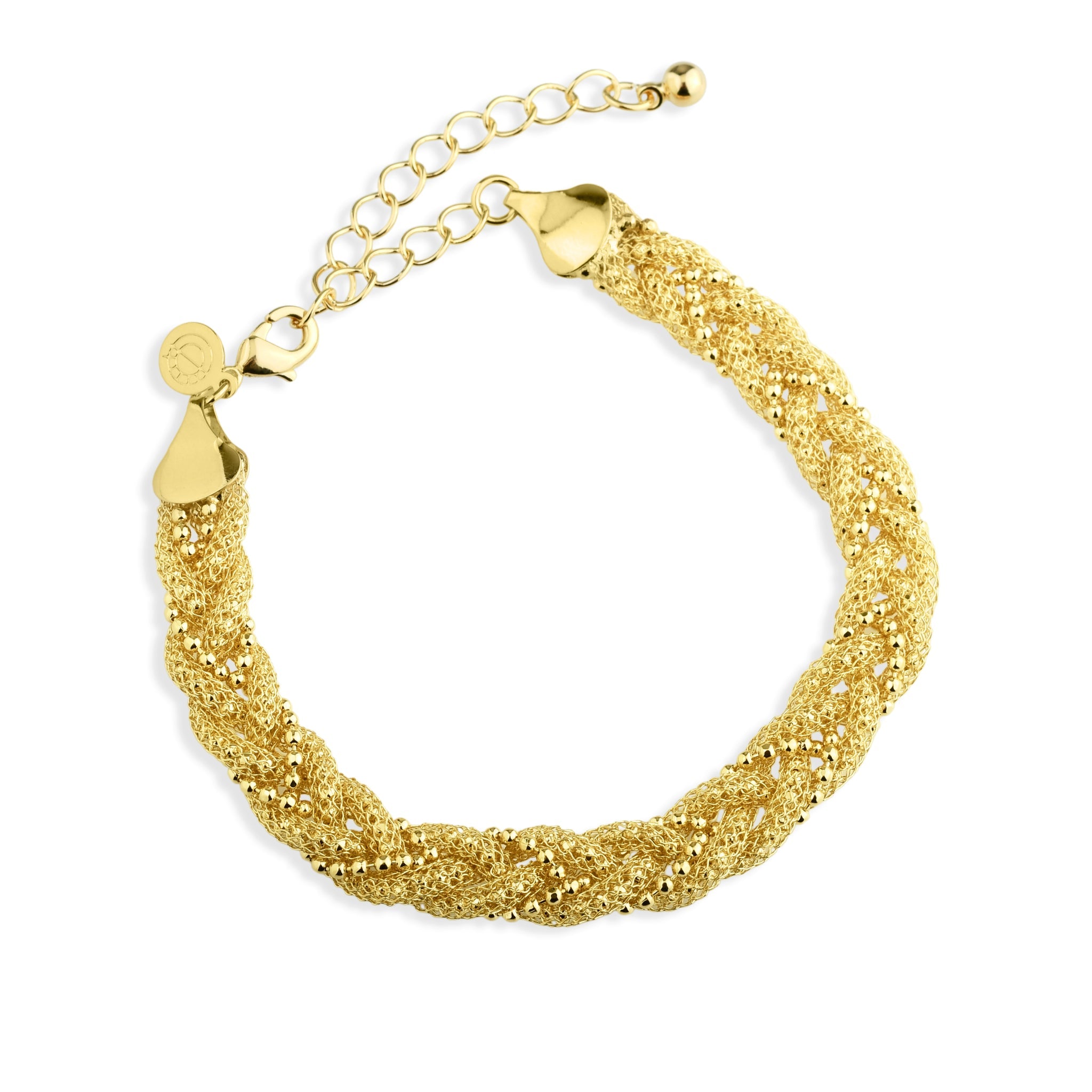 Golden Weave Bracelet in 18k gold filled on palladium base