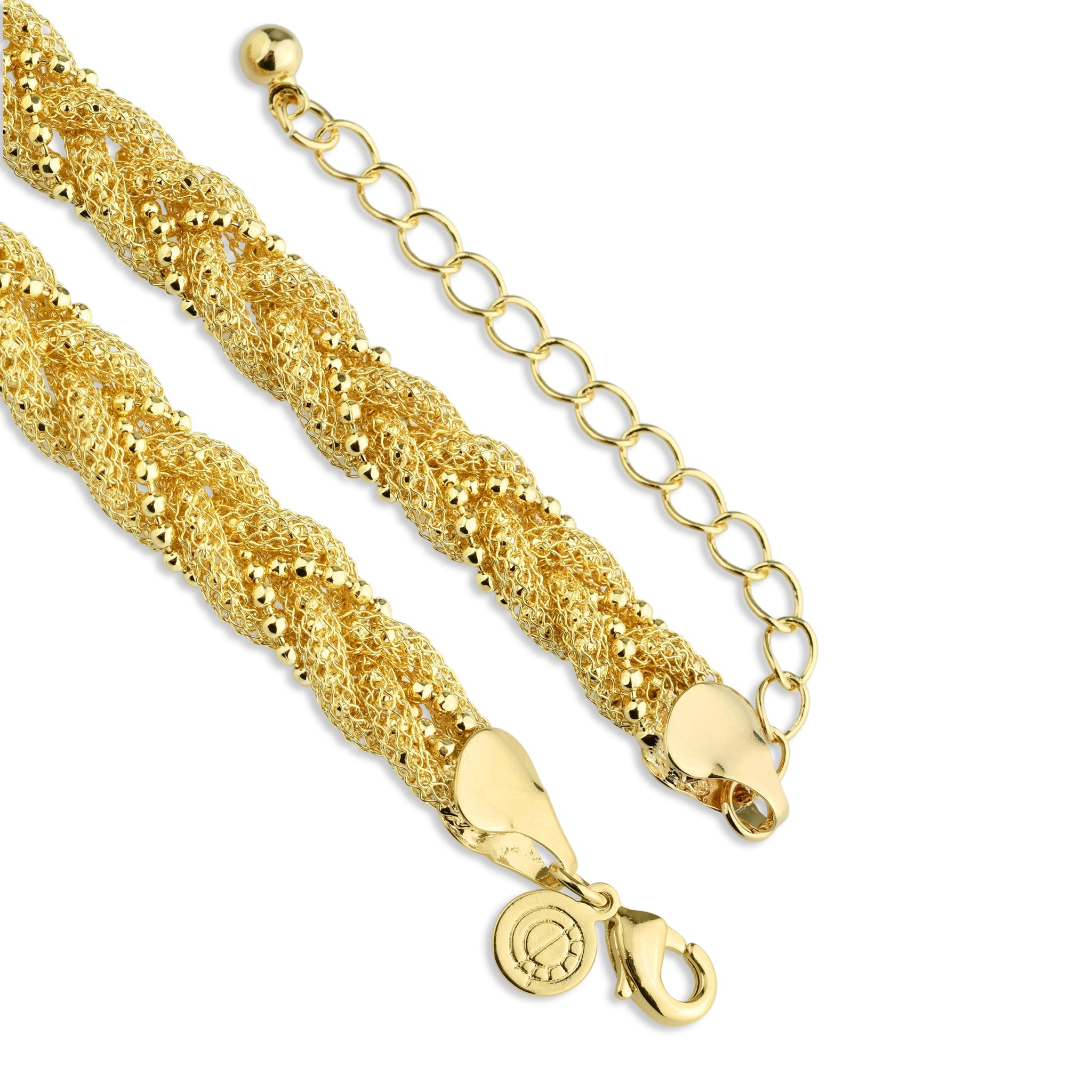 Golden Weave Bracelet in 18k gold filled on palladium base - view 2