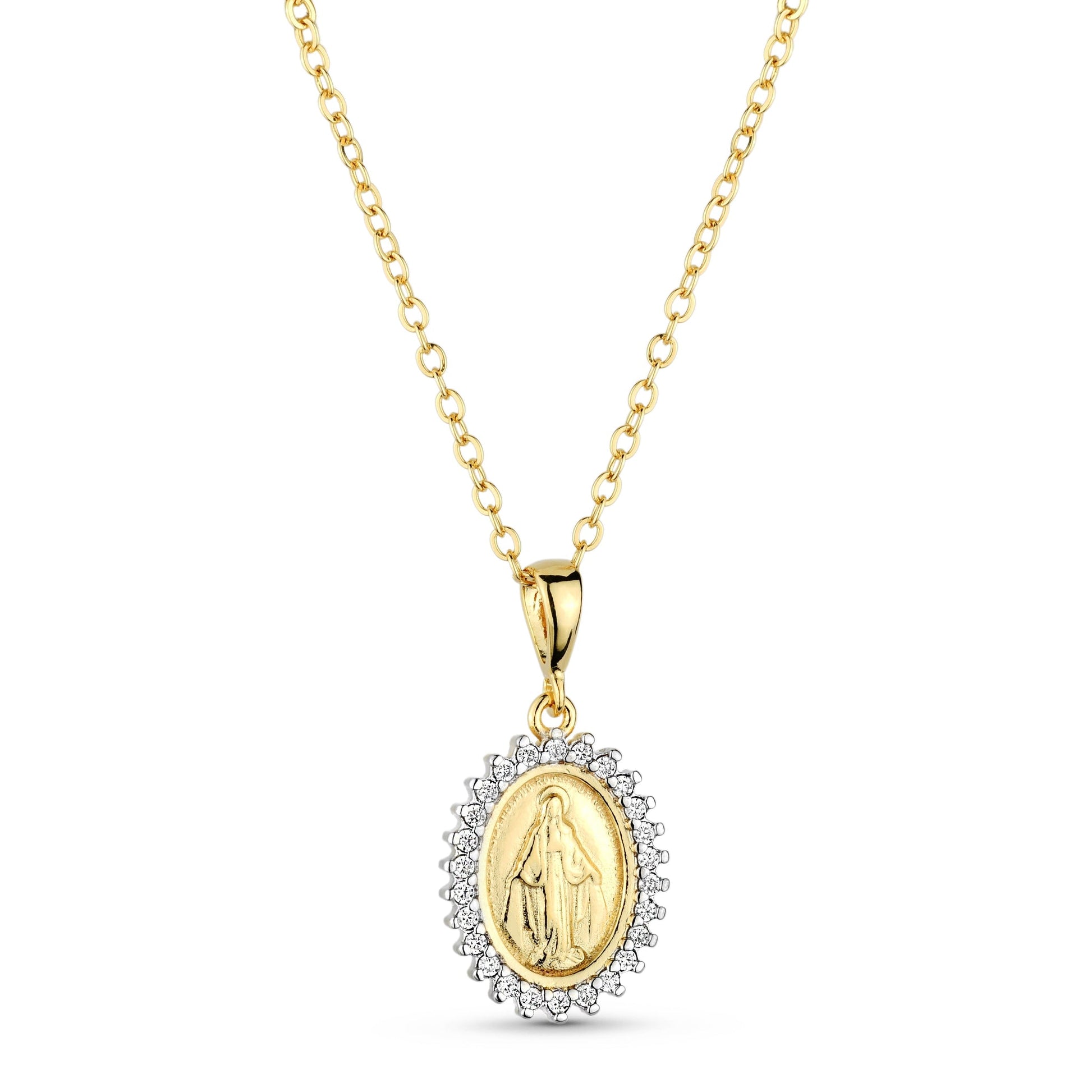 Miraculous Grace, necklace in 18k gold filled on palladium base