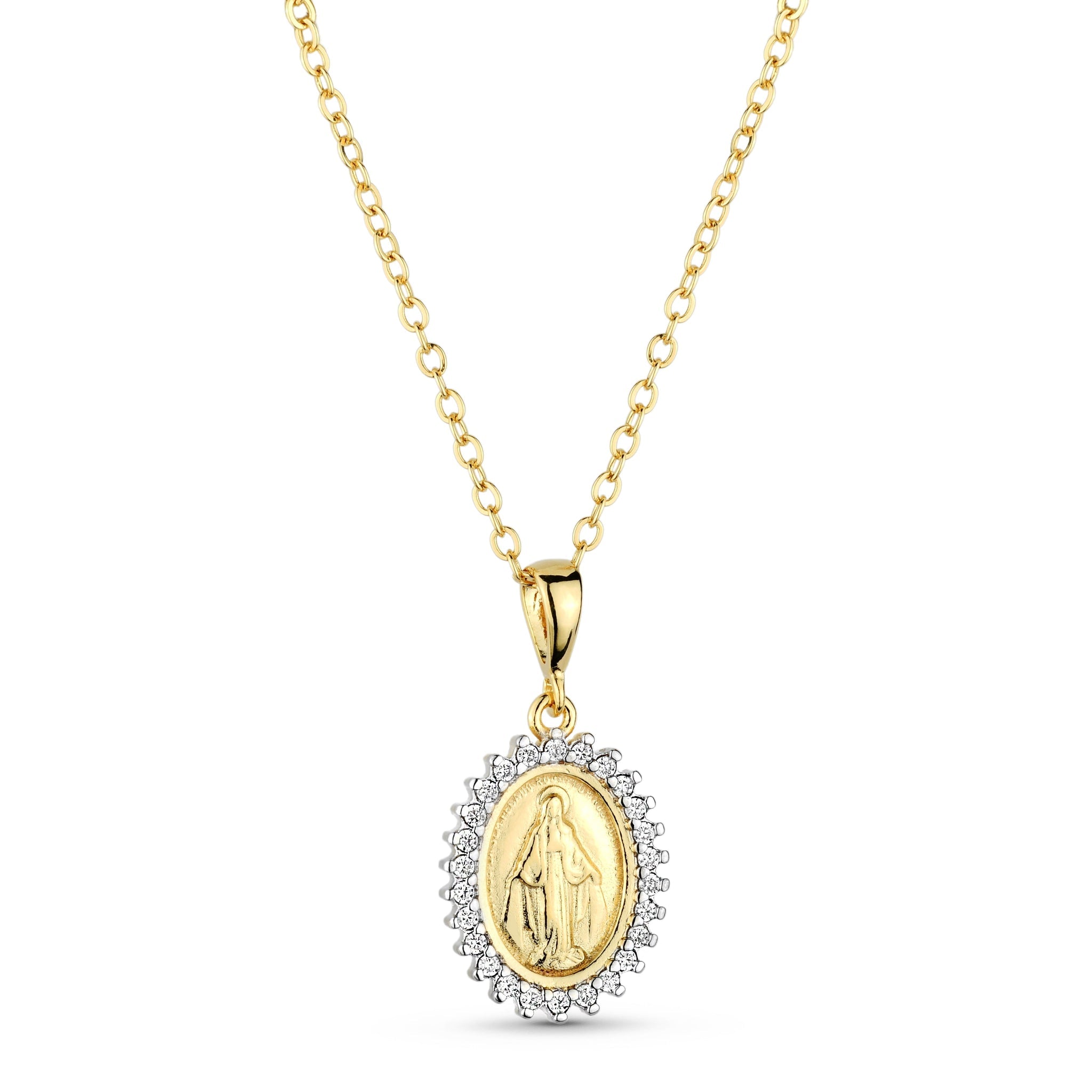 Miraculous Grace, necklace in 18k gold filled on palladium base