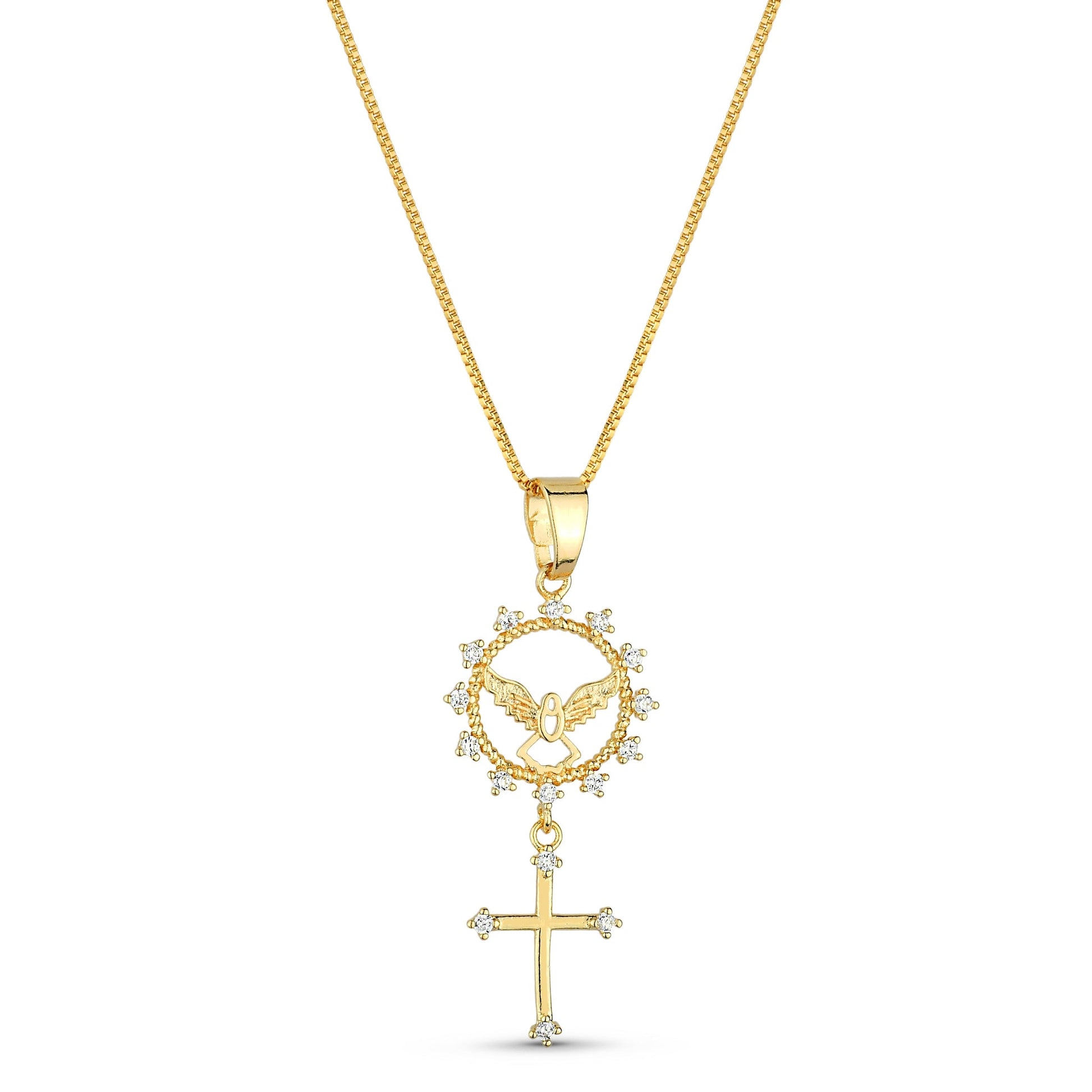 Graceful Devotion, necklace in 18k gold filled on palladium base