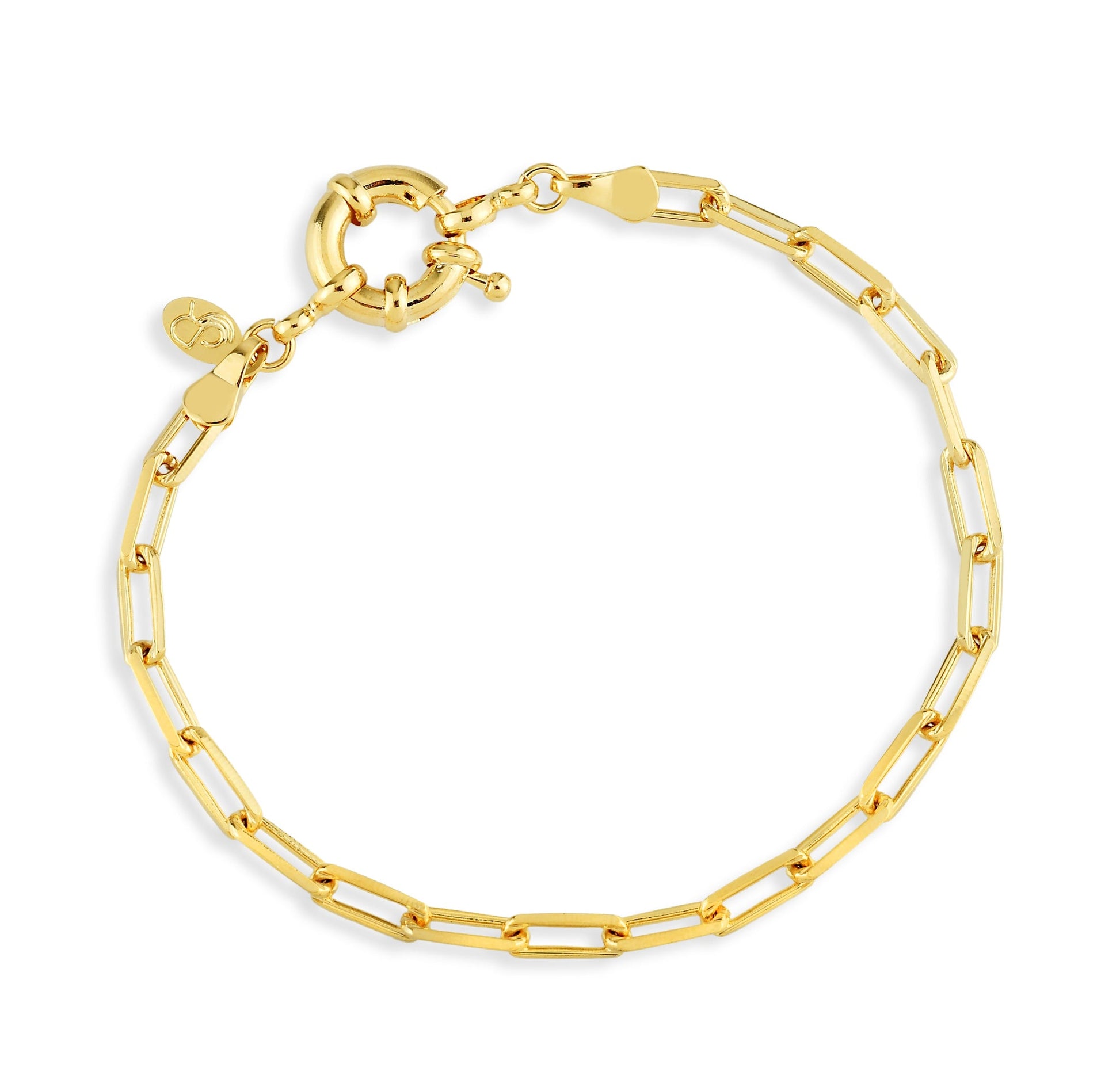 Circle of Trust, bracelet in 18k gold filled on palladium base