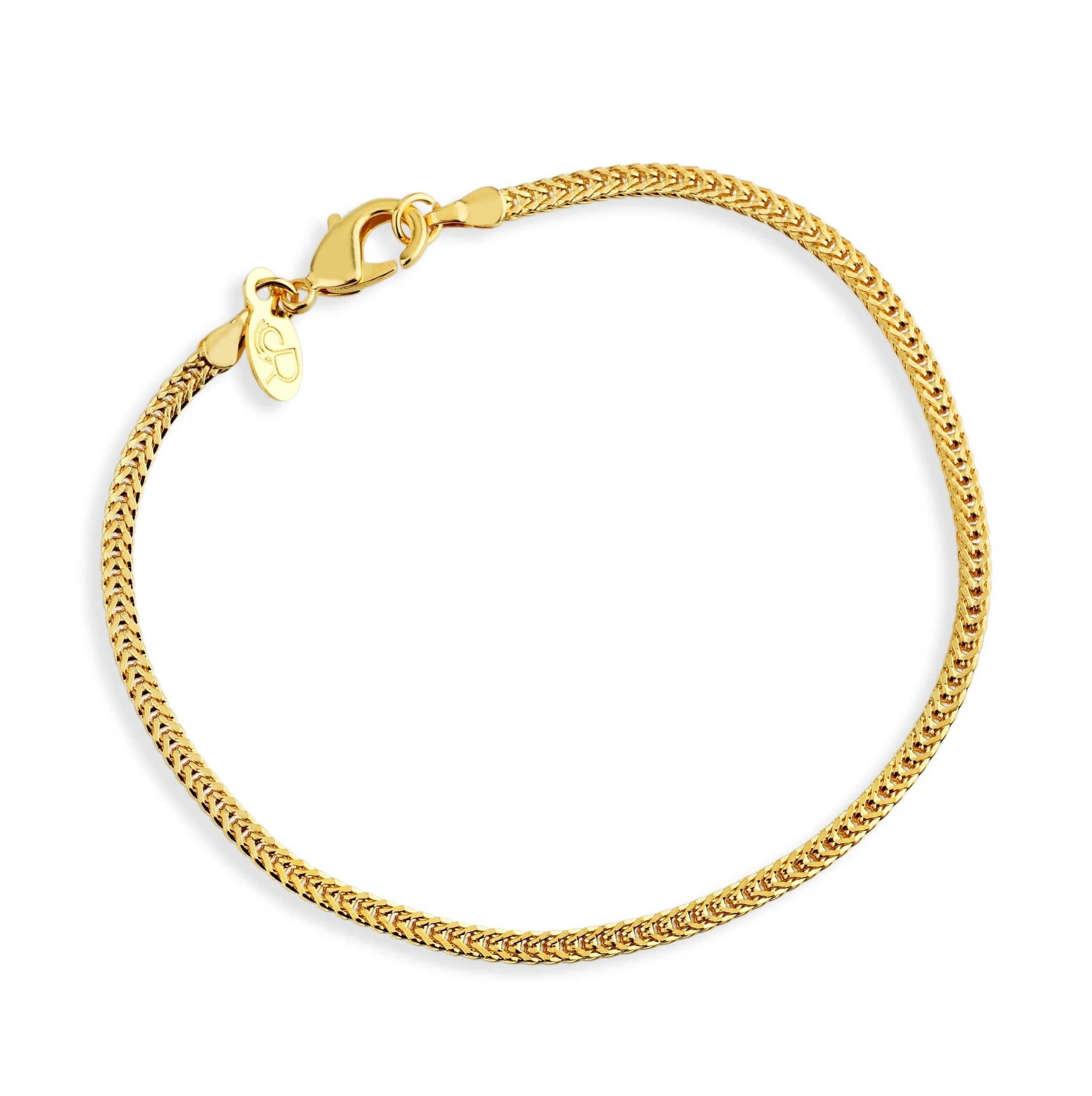 Golden Link, bracelet in 18k gold filled on palladium base