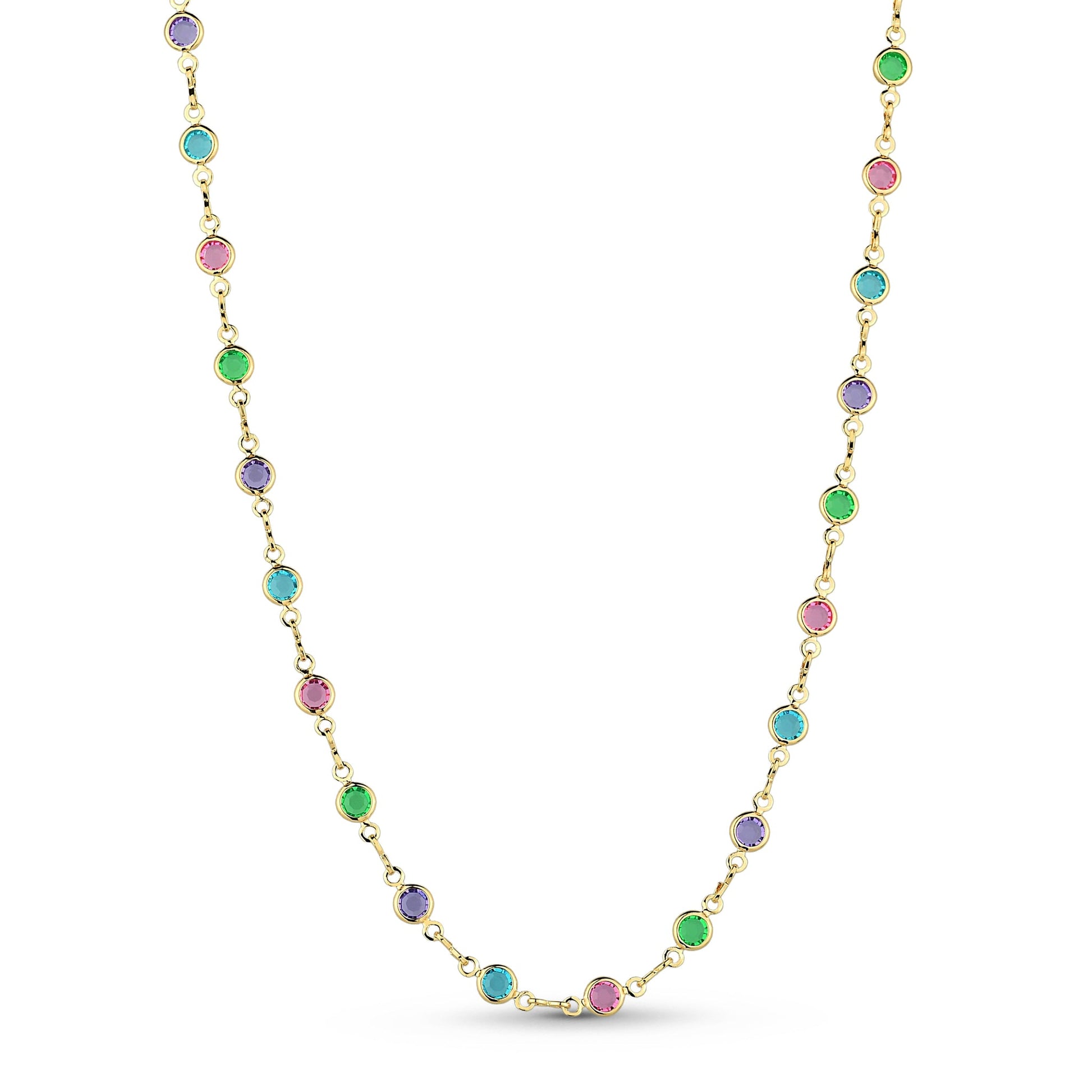 Kaleidoscope Illusion, necklace in 18k gold filled on palladium base