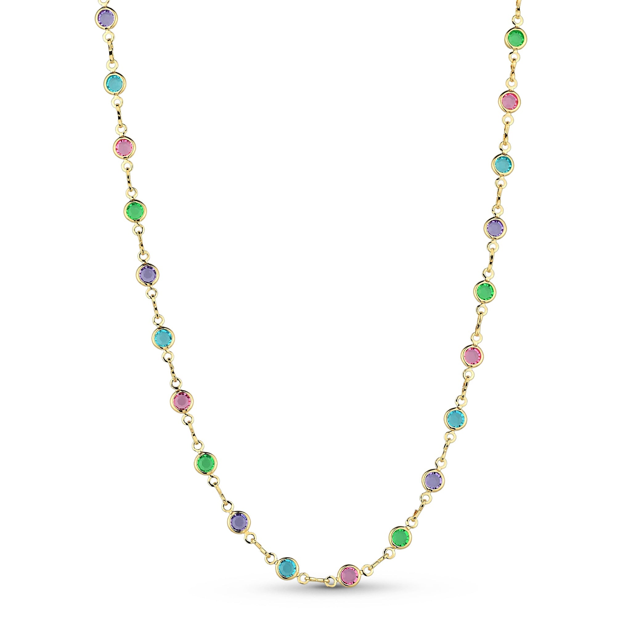 Kaleidoscope Illusion, necklace in 18k gold filled on palladium base