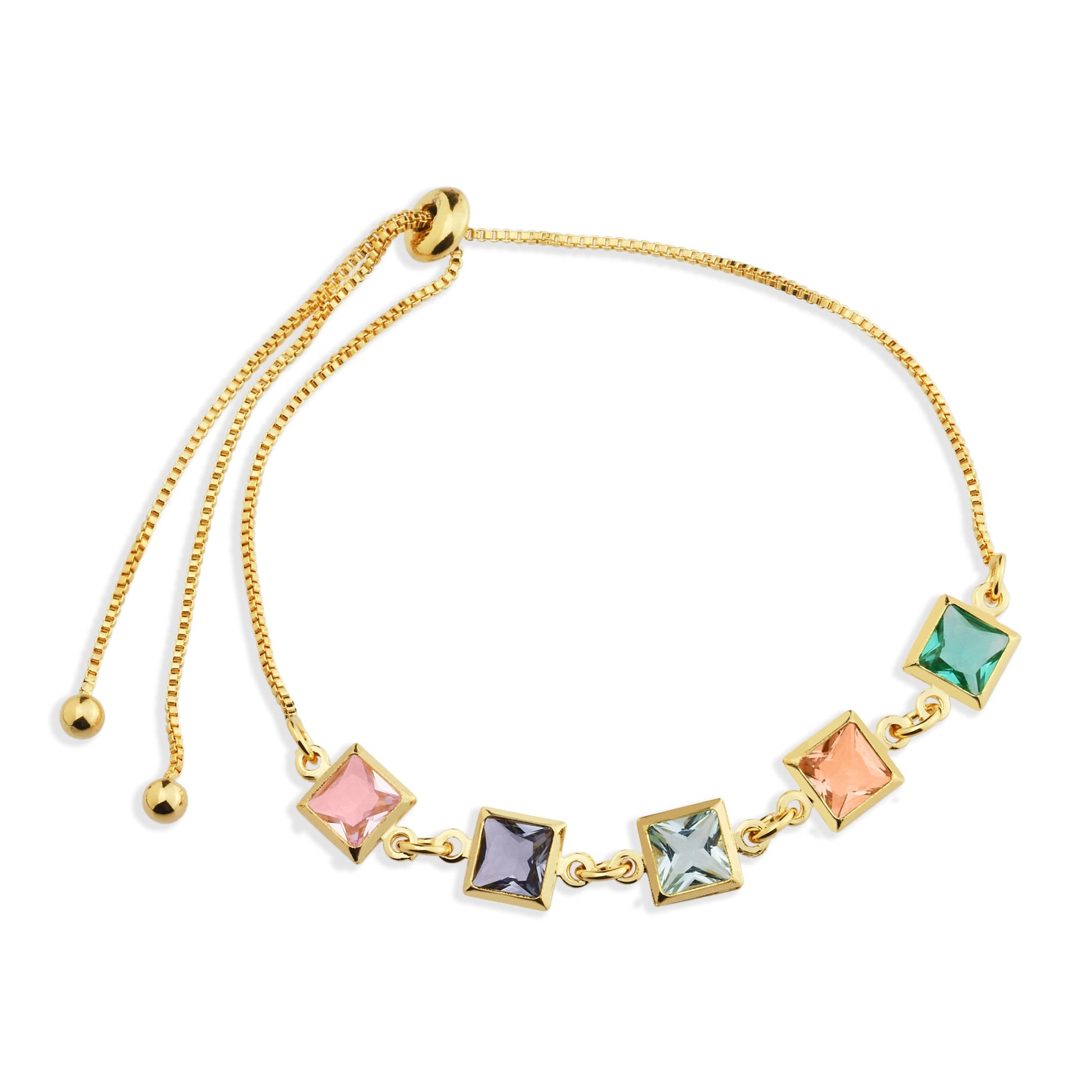 Kaleidoscope Cubique, bracelet in 18k gold filled on palladium base