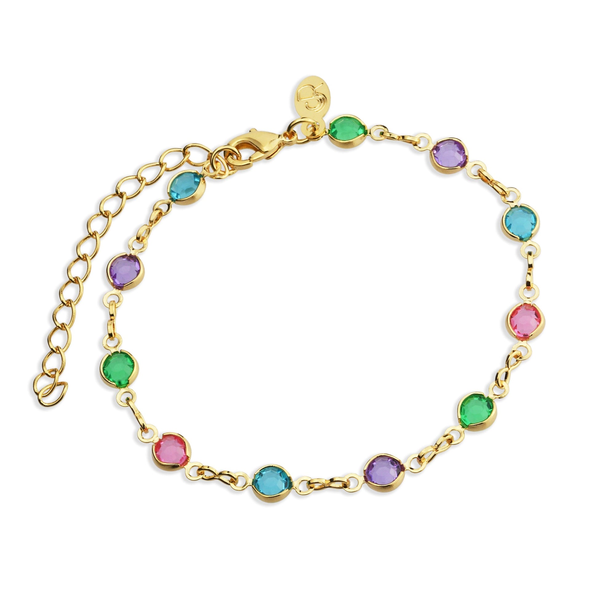 Kaleidoscope Ronde, bracelet in 18k gold filled on palladium base