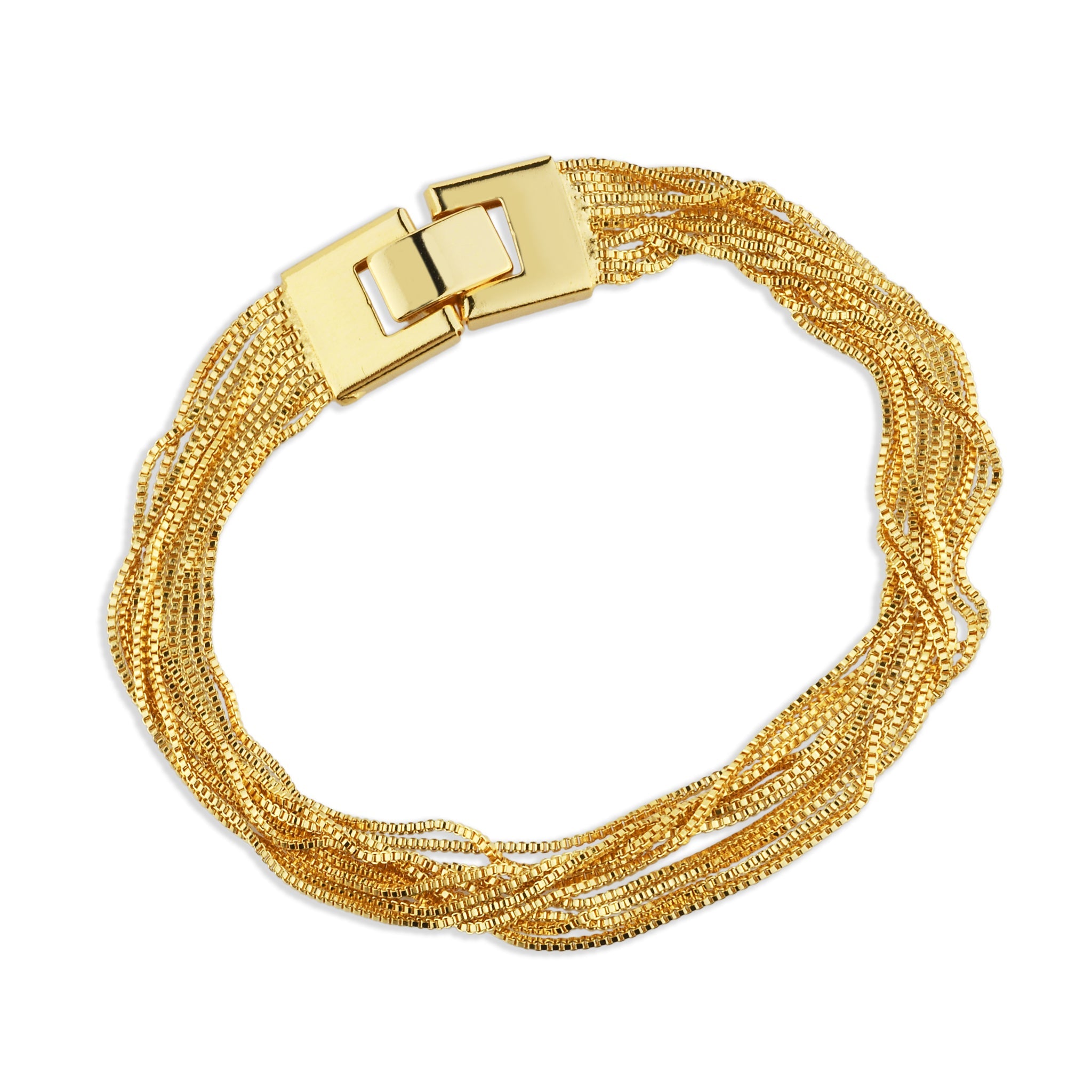 Royal Strands Bracelet in 18k gold filled on palladium base
