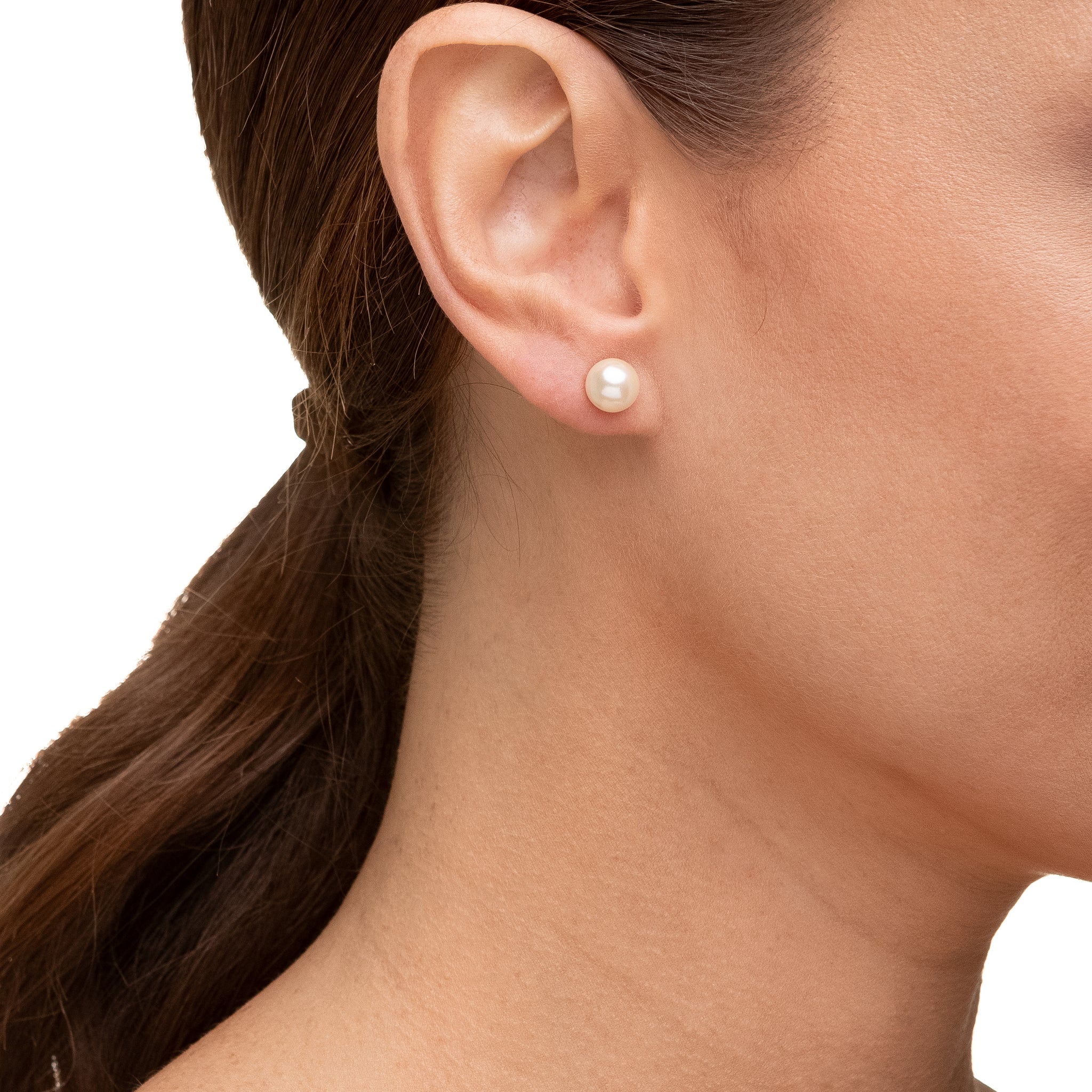 Pure Pearl Elegance, earrings in 18k gold filled on palladium base - view 2