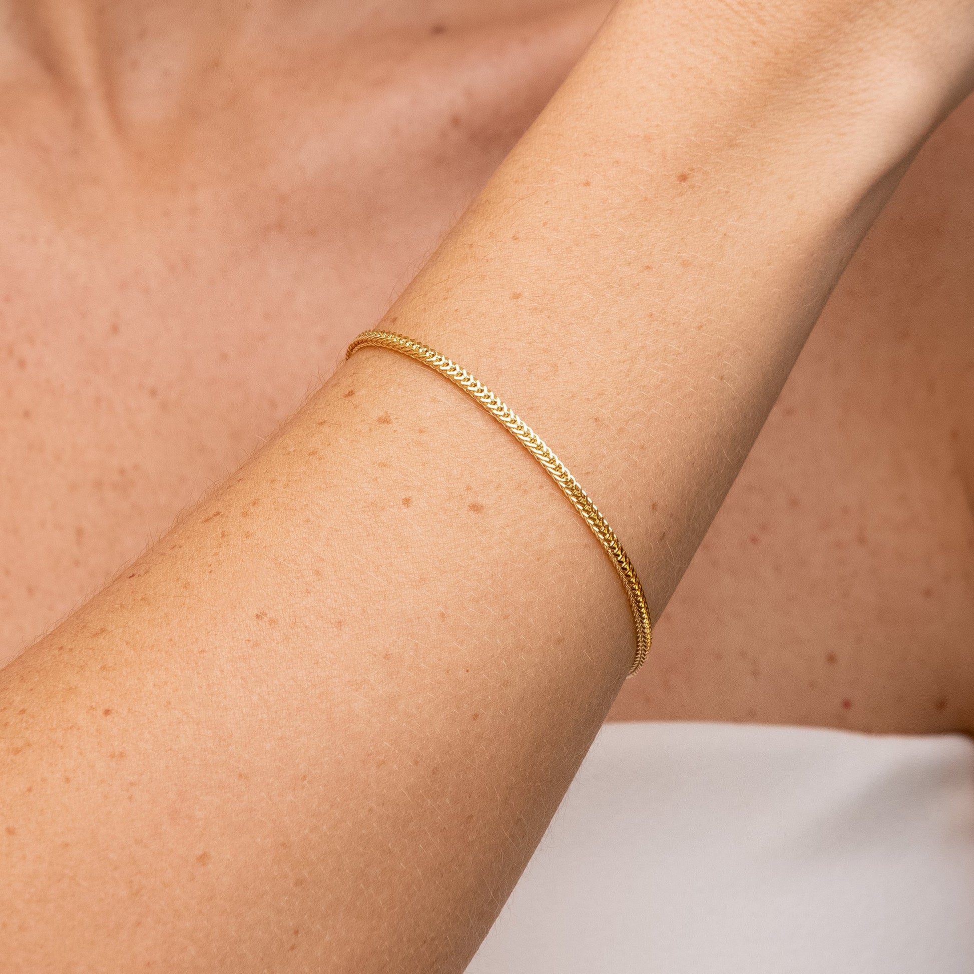 Golden Link, bracelet in 18k gold filled on palladium base - view 2