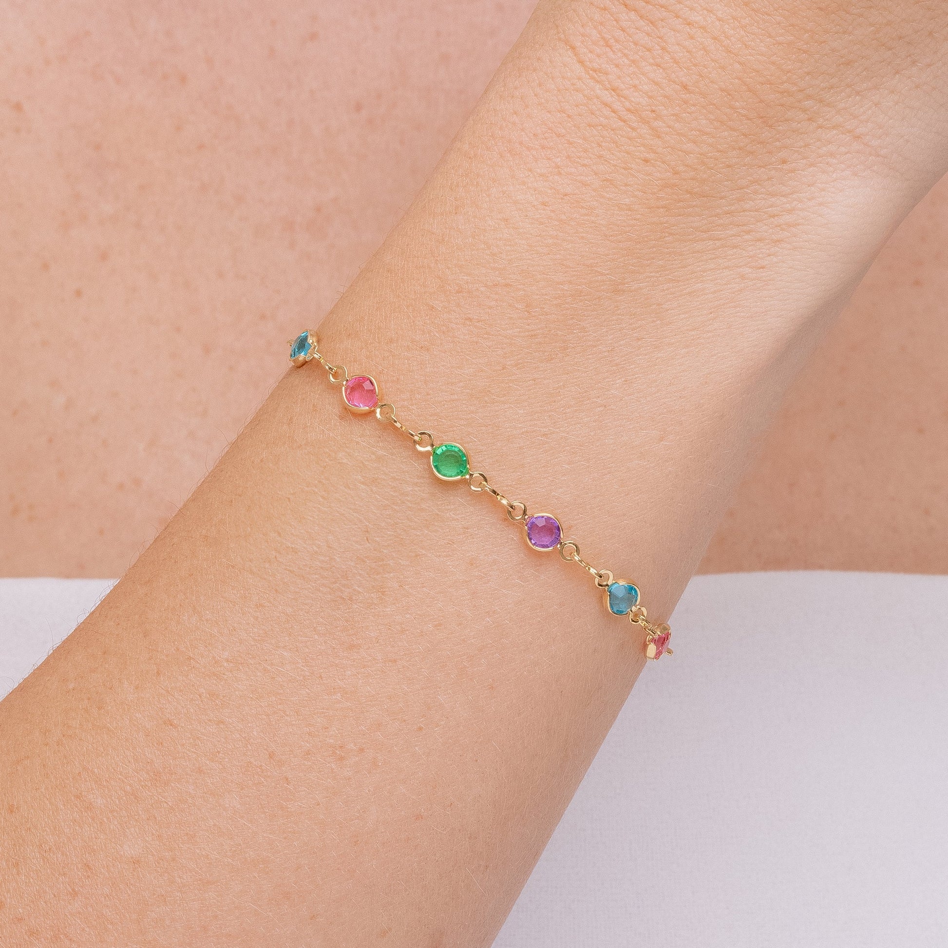 Kaleidoscope Ronde, bracelet in 18k gold filled on palladium base - view 2