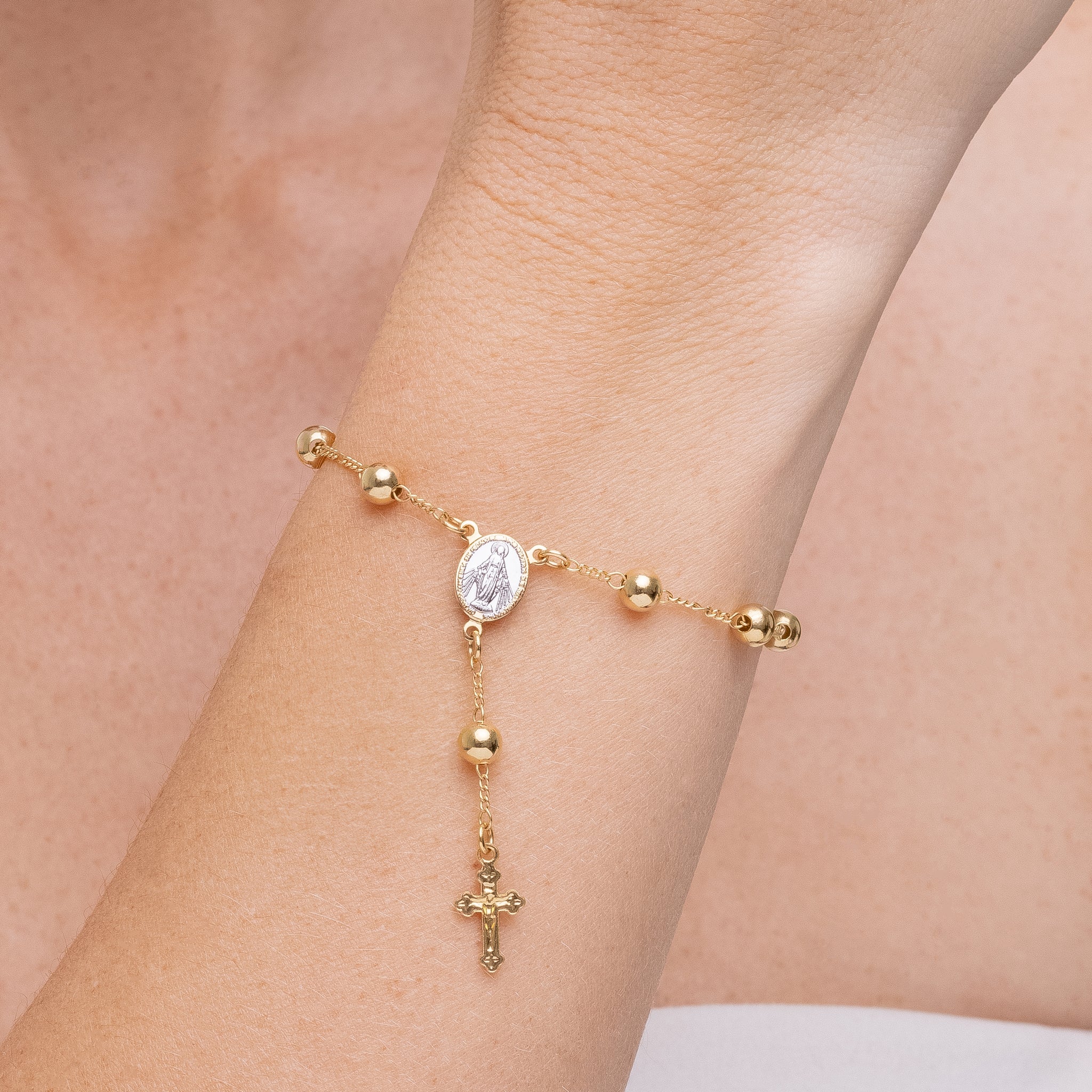 You Are Always With Me G, bracelet in 18k gold filled on palladium base - view 2