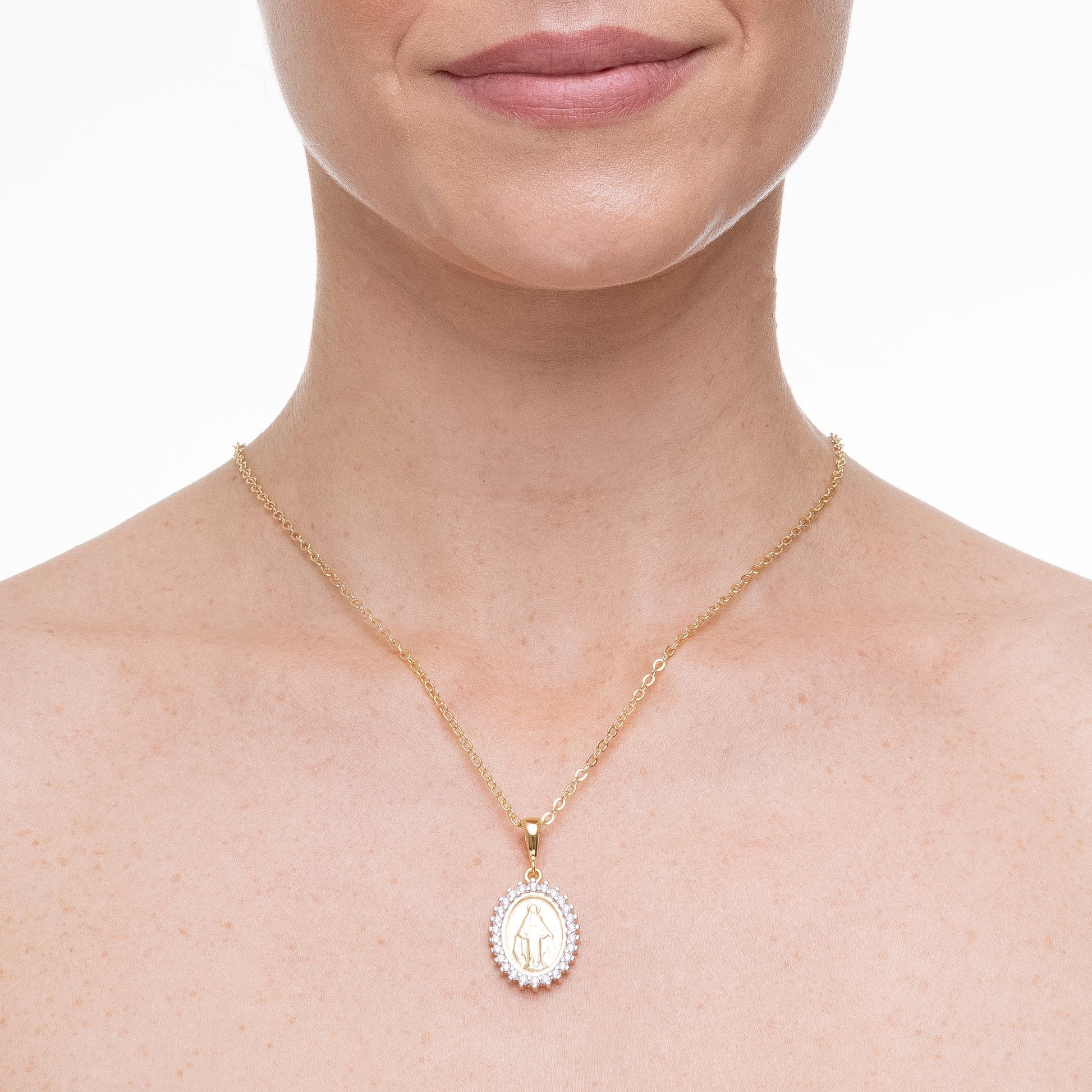 Miraculous Grace, necklace in 18k gold filled on palladium base - view 2