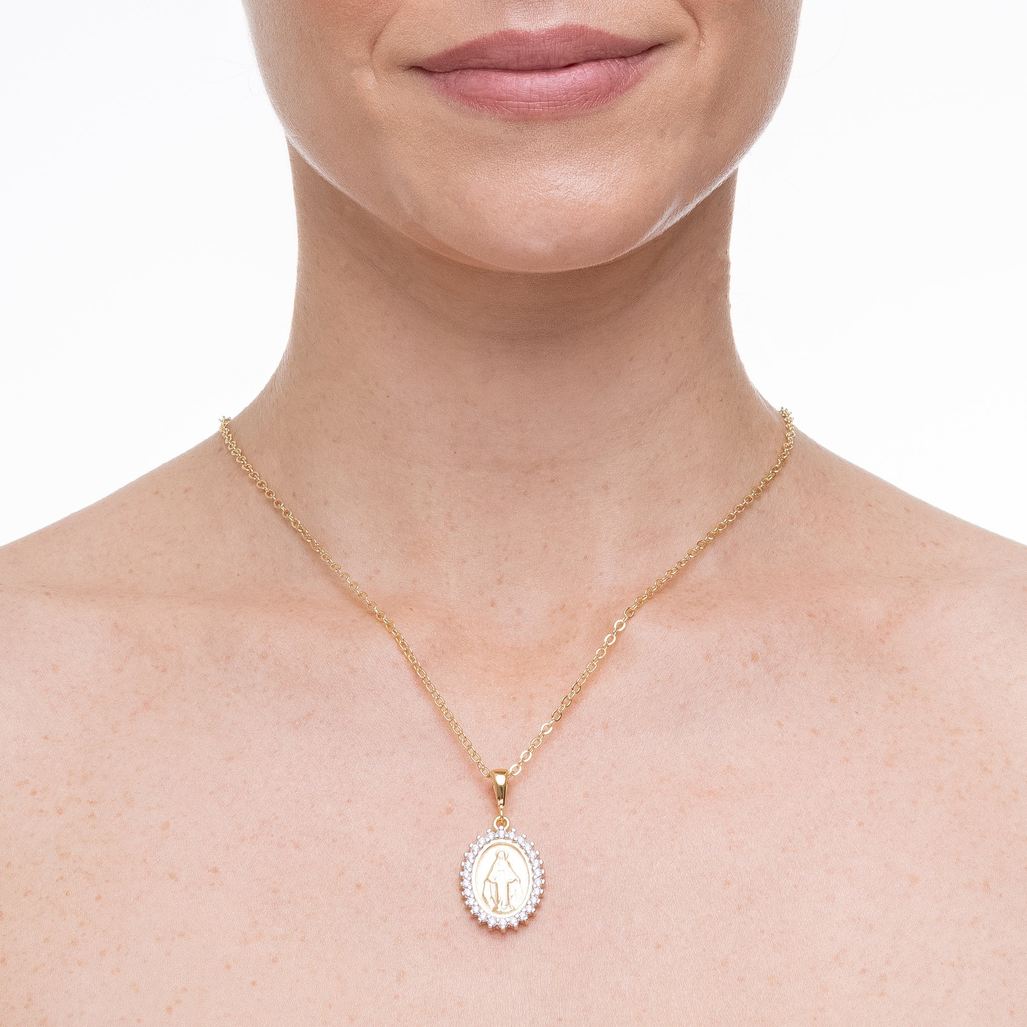 Miraculous Grace, necklace in 18k gold filled on palladium base - view 2