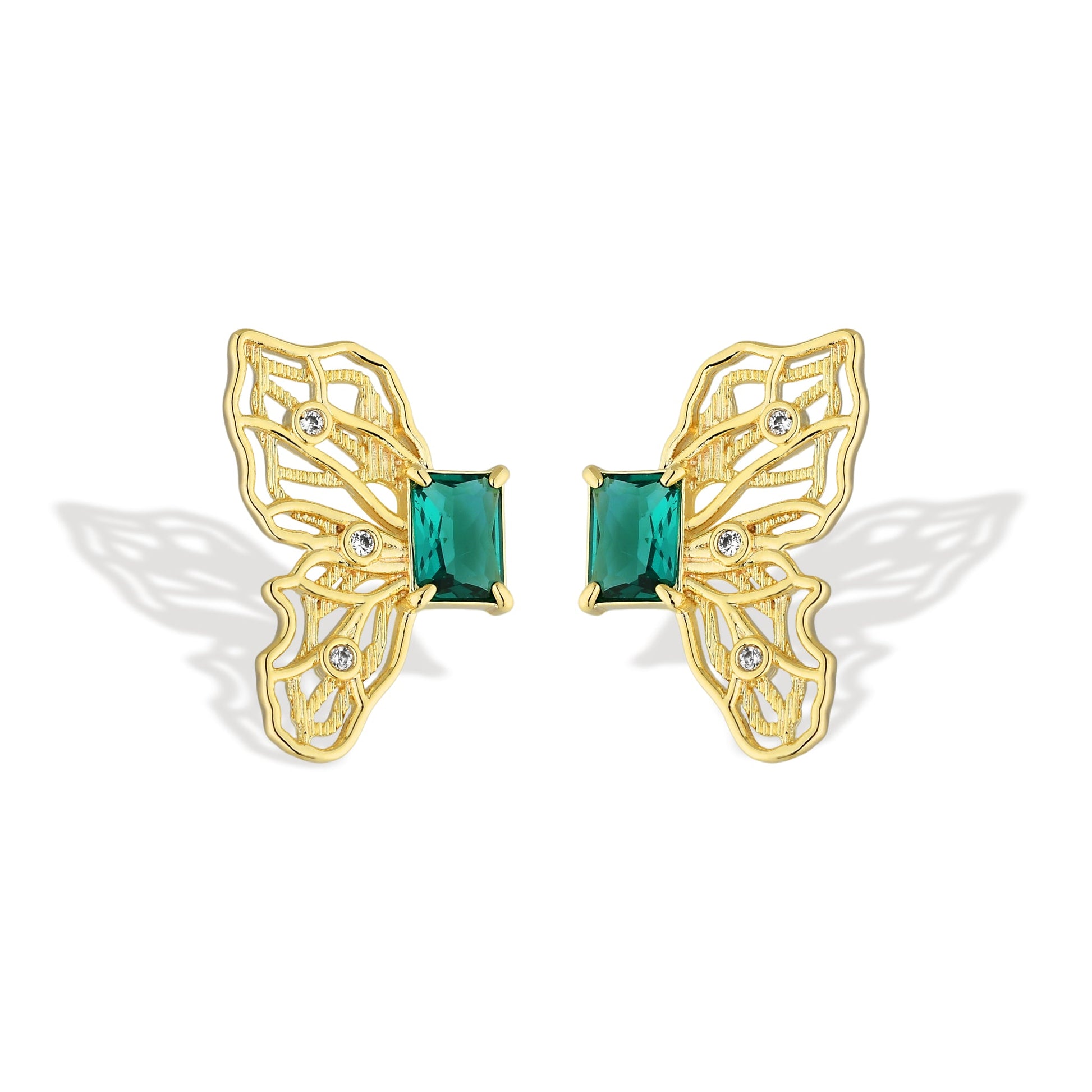 Butterfly Grace Earrings in 18k gold filled on palladium base