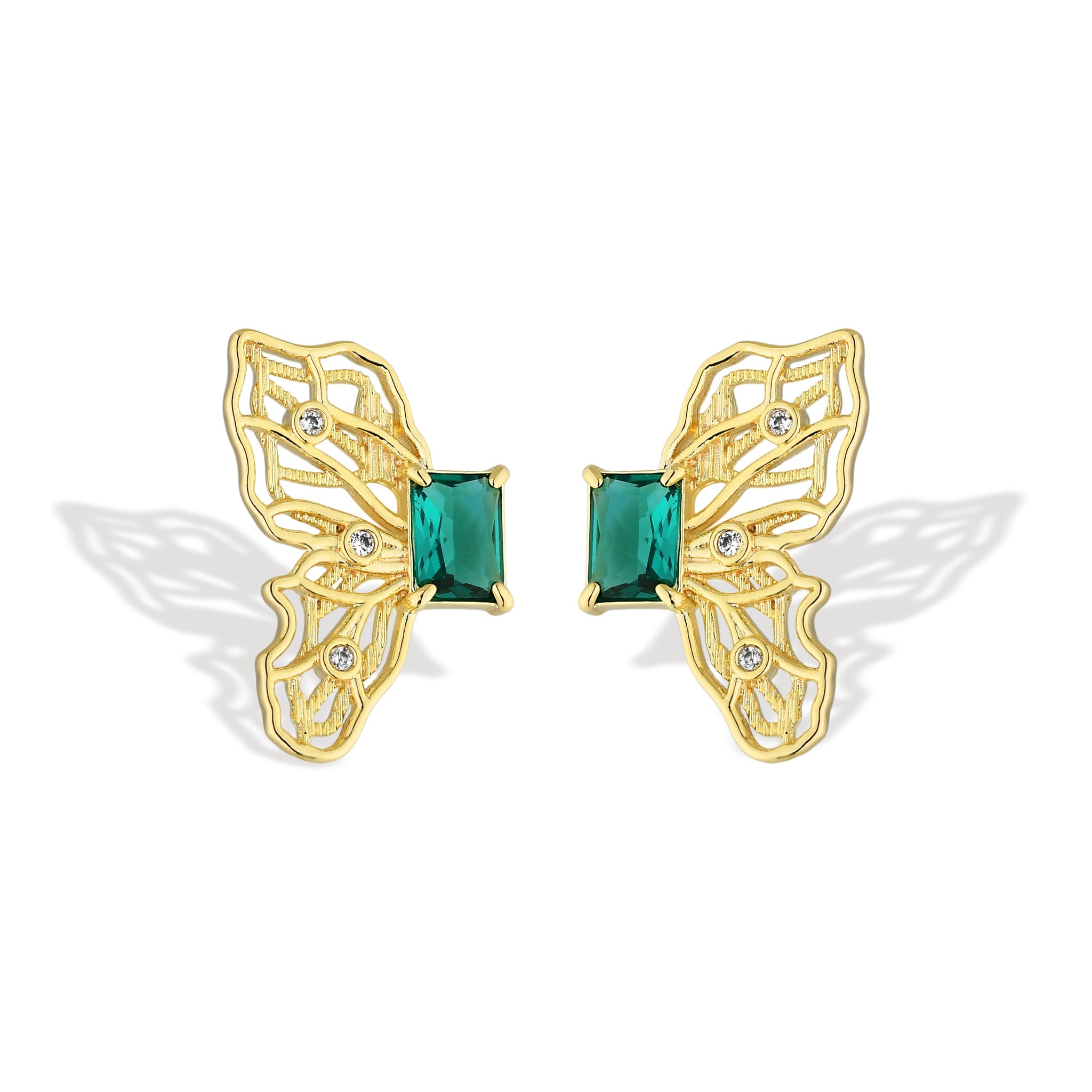 Butterfly Grace Earrings in 18k gold filled on palladium base