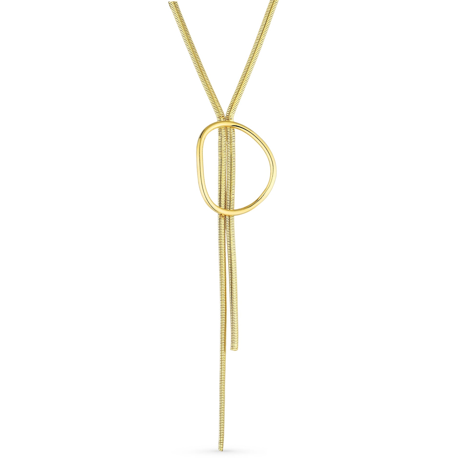 Orbit Flow Necklace in 18k gold filled on palladium base
