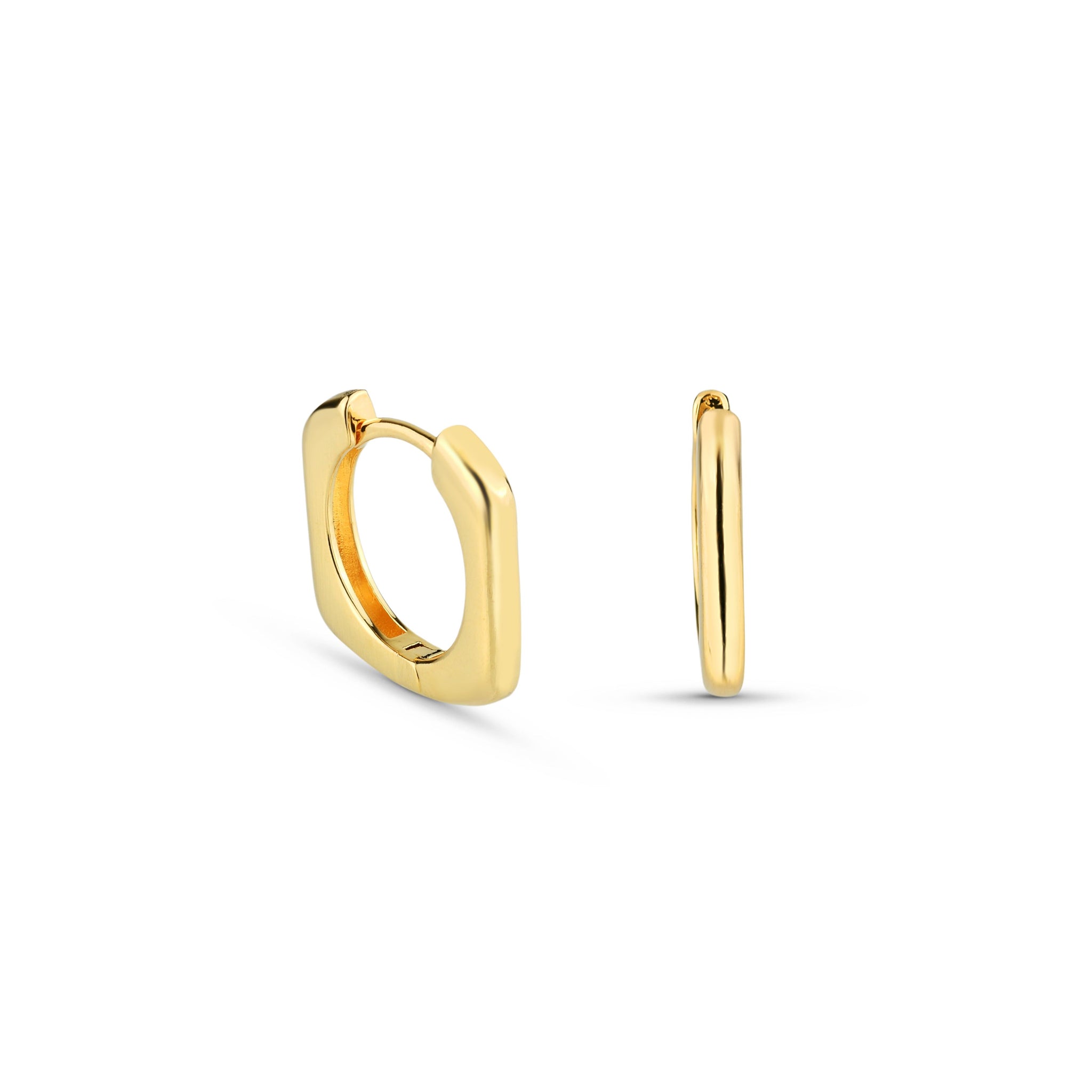 Soft Elegance, earrings in 18k gold filled on palladium base - view 2